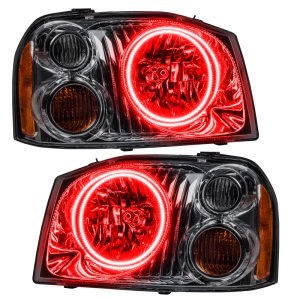 Nissan Frontier Headlight Halo Kit - ORACLE Lighting - Pre-Assembled Dual Halo - Red - `01-`04